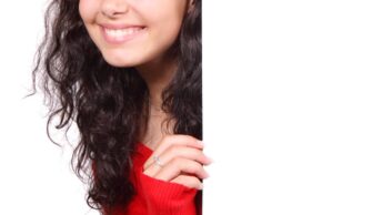 red woman girl white
