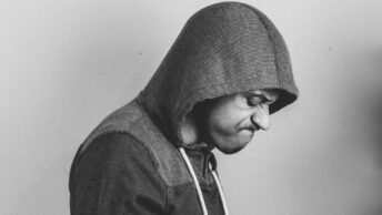 man in black hoodie